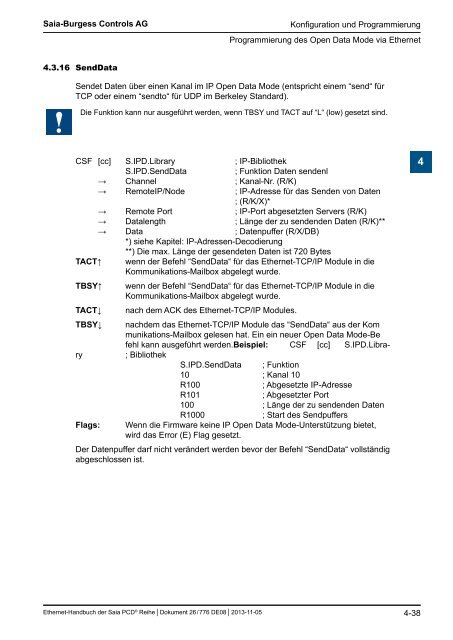 Ethernet fÃ¼r die Saia PCDÂ® Serie - SBC-support