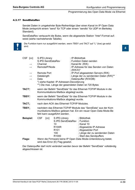 Ethernet fÃ¼r die Saia PCDÂ® Serie - SBC-support