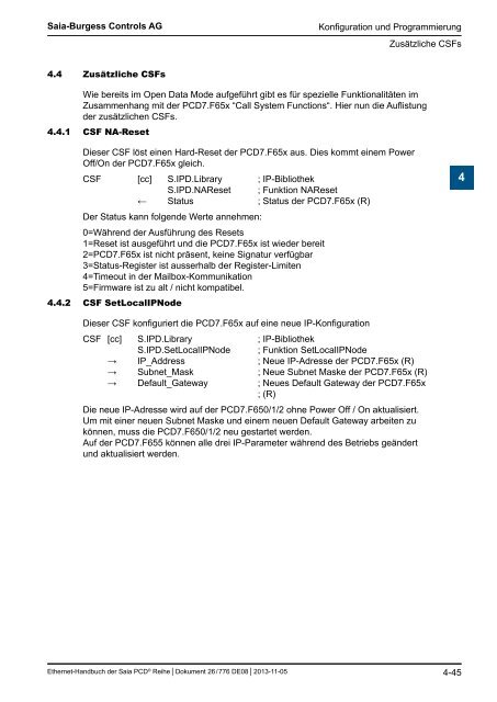 Ethernet fÃ¼r die Saia PCDÂ® Serie - SBC-support