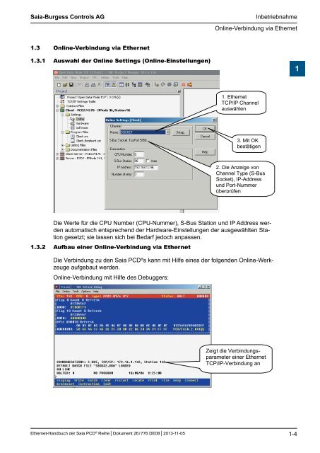 Ethernet fÃ¼r die Saia PCDÂ® Serie - SBC-support