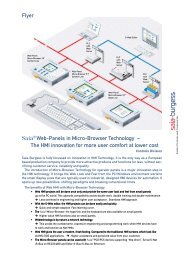 SaiaÃ‚Â® Web-Panels in Micro-Browser Technology ... - SBC-support