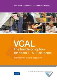 VCAL - The hands-on option for Years 11 & 12