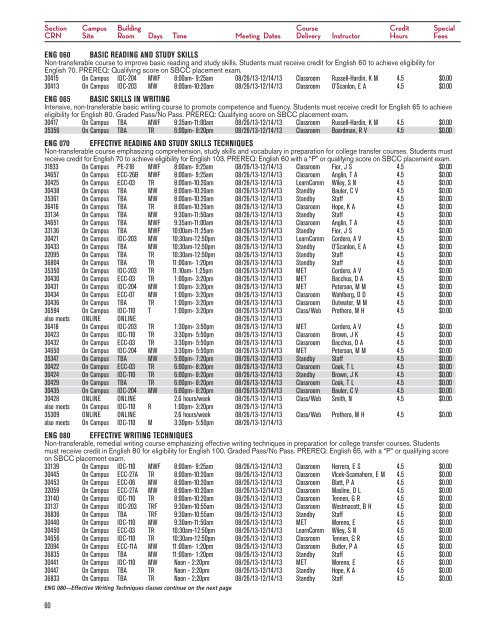 fall 2013 schedule for download - Santa Barbara City College