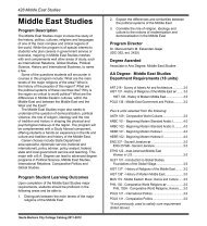 Middle East Studies - Santa Barbara City College