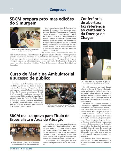 Congresso Brasileiro comemora 20 anos da SBCM - Sociedade ...