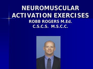 NEUROMUSCULAR ACTIVATION EXERCISES - sbc