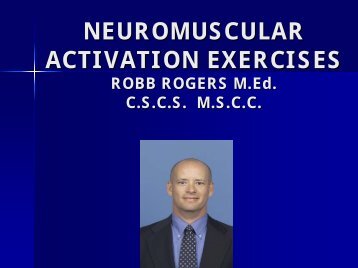 NEUROMUSCULAR ACTIVATION EXERCISES - sbc