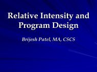 Relative Intensity and Program Design - sbc