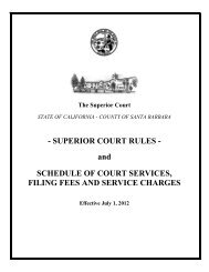 Local Rules - Superior Court, Santa Barbara