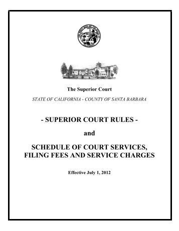 Local Rules - Superior Court, Santa Barbara