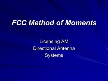 FCC Method of Moments - SBE Chapter 24