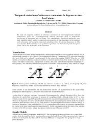 Temporal evolution of coherence resonances in degenerate two ...