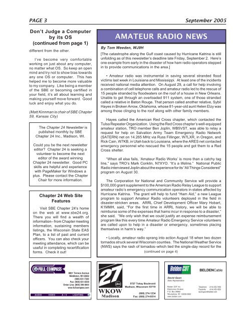 PDF version - SBE Chapter 24 Madison
