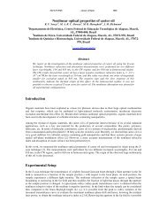 Nonlinear optical properties of castor oil Introduction Experimental ...