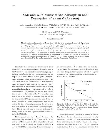 SXS and XPS Study of the Adsorption and Desorption of Te on GaAs ...