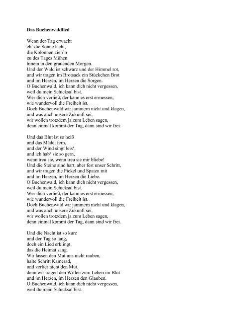 Bin Ich Aufgewacht Und Die Sonne Lacht Text