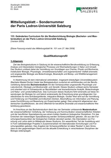 30. Juni 2009 - UniversitÃƒÂ¤t Salzburg