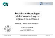 Rechtliche Grundlagen bei der Verwendung von digitalen ...