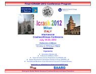 Final ICRASH 2012 Conference Program - University of Bolton
