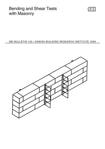 Bending and Shear Tests with Masonry - Statens ...