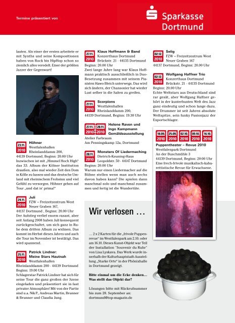2010-03 | Herbst: TOP Magazin Dortmund