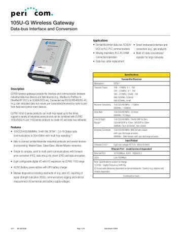 105U-G Wireless Gateway - Pericom AG