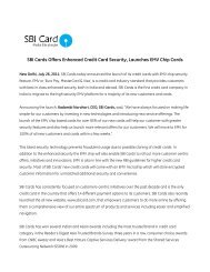 SBI Cards Offers Enhanced Credit Card Security, Launches EMV ...