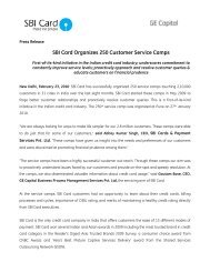 SBI Card Organizes 250 Customer Service Camps - SBI Credit Card ...