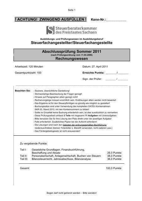 AbschlussprÃƒÂ¼fung Sommer 2011