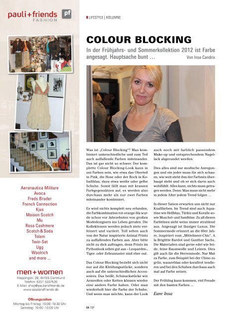 2012-01 | Frühjahr: TOP Magazin Dortmund