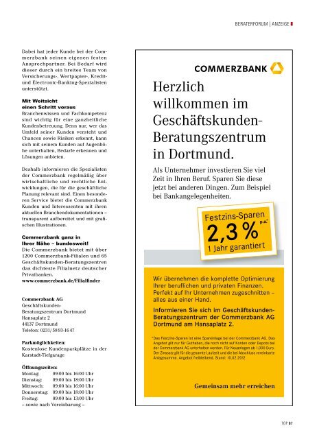 2012-01 | Frühjahr: TOP Magazin Dortmund