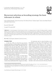 Recurrent selection as breeding strategy for heat - SBMP