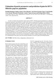 Estimation of genetic parameters and prediction of gains for DFT1 ...