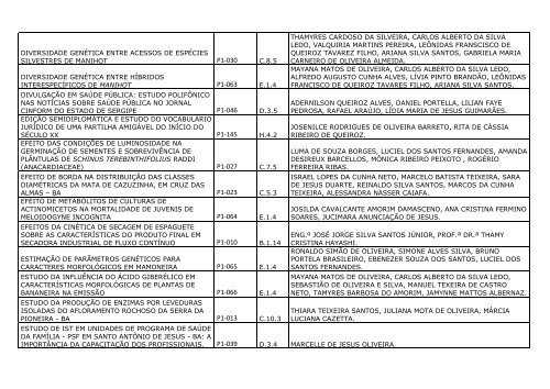 lista de todos os trabalhos aprovados - Sociedade Brasileira para o ...