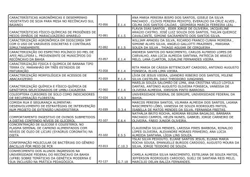 lista de todos os trabalhos aprovados - Sociedade Brasileira para o ...