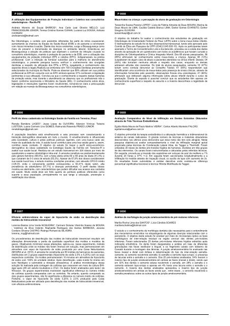 Pesquisa Brasileira em Odontopediatria e ClÃƒÂ­nica Integrada