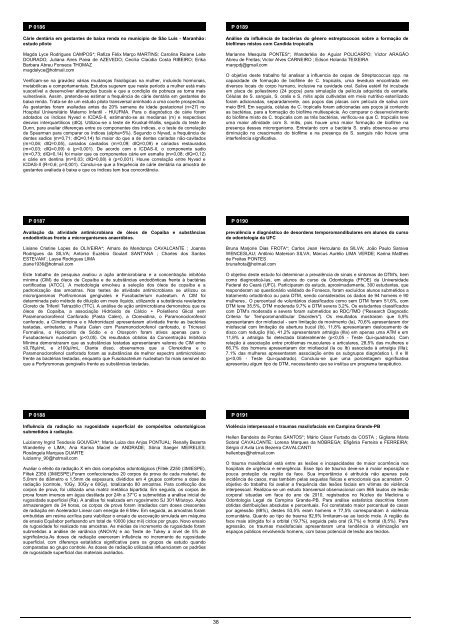 Pesquisa Brasileira em Odontopediatria e ClÃƒÂ­nica Integrada