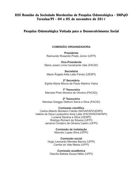 Pesquisa Brasileira em Odontopediatria e ClÃƒÂ­nica Integrada