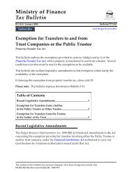 Bulletin PTT 010 Exemption for Transfers to and from Trust ...