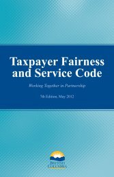 Taxpayer Fairness and Service Code, 7th Edition - Revenue Division