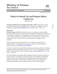 Notice to Propane and Natural Gas Sellers-Carbon Tax