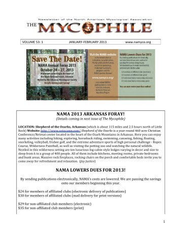 nama 2013 arkansas foray! - North American Mycological Association