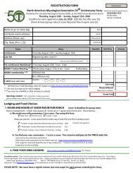 REGISTRATION FORM - North American Mycological Association
