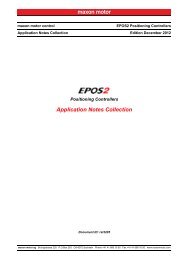 EPOS2 Application Notes Collection - Maxon Motor ag