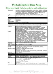 Product datasheet Biosa Aqua Biosa Aqua Liquid - Biosa Danmark ...