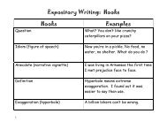 Expository Writing: Hooks Hooks Examples