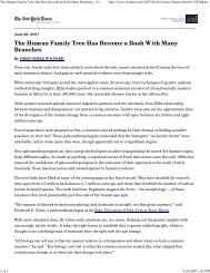 The Human Family Tree Has Become a Bush With Many Branches - ...