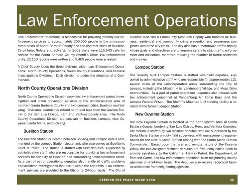 Annual Report 2009 - Santa Barbara County Sheriff's Department