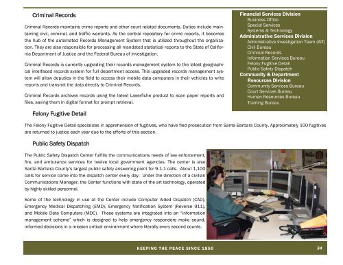 Annual Report 2009 - Santa Barbara County Sheriff's Department