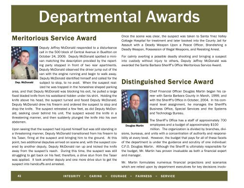 Annual Report 2009 - Santa Barbara County Sheriff's Department